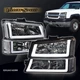 Fit For 2003-2006 Chevy Silverado/Avalanche LED DRL Headlights Lamps Left+Right