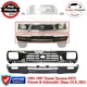 For 1995-1997 Toyota Tacoma 4WD Front Chrome & Black Grille + Valance Panel 2PC