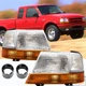 Headlight Set For 1998-2000 Ford Ranger Left & Right Side w/Corner Lights