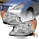 For 2005-2010 Honda Odyssey Chrome Housing Amber Corner Headlights Assembly Pair