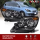 Black OE Style Head Lights Driving Lamps Left+Right For 2005-2007 Honda Odyssey