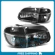 Headlights Black Housing Clear Side Lamp for Ford 95-01 Explorer/97 Mountaineer