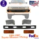 Front Bumper + End Caps + Signal For 1984-1987 Toyota 4Runner / Pickup 4WD