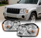 - for Jeep Grand Cherokee Replacement Headlights Driver/Passenger Chrome Head La