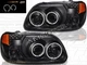 95-01 FORD EXPLORER DUAL CCFL HALO RIMS BLACK PROJECTOR HEADLIGHTS 