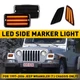For 1997-2006 Jeep Wrangler TJ Smoke Bumper Signal Fender Side Marker Light 4PC