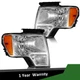 For 2009 2010 2011 2012 2013 2014 Ford F-150 F150 Pickup Chrome Headlights L+R