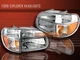 1995-97-2001 FORD EXPLORER CLEAR HEADLIGHTS+SIGNAL BUMPER 4 PIECES 98 99 00