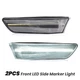 LED Front Bumper Side Marker Light Clear Lens For Infiniti G35 Coupe 2D 2003-07