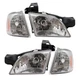 4 Pc Set Headlights & Signal Side Marker Lamps for Chevy Oldsmobile Pontiac Van