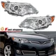 For Toyota Camry 2012 2013 2014 Projector Chrome Headlight Assembly Left+Right