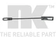 NK 903693 cable, parking brake for Chevrolet, Opel, Vauxhall