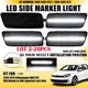 2-20 For Volkswagen VW MK6 GTI 2010-2014 LED Front Side Marker Light Smoked Lamp