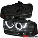 Fit 1998-2004 Chevy S10 Blazer Smoke LED Halo Projector Headlights+Bumper Lamps
