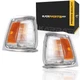 For 1989-1991 Toyota Pickup Front Parking/Cornering Lights Pair 2WD w/ Chrome