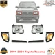 Front Headlights + Fillers + Park Lamps LH & RH Side For 2001-2004 Toyota Tacoma