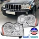 For 2005-2007 Jeep Grand Cherokee Headlights Pair Replacement Left+Right