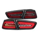Jet Black Fits 2008-2017 Mitsubishi Lancer 08-15 Evo X Led Tube Tail Lights Lamp