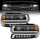 DOT LED Headlights For 1999-2002 Chevy Silverado Suburban Front Projector Lamp