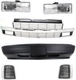 6-Piece Grille Kit for 1996-2005 Chevrolet Astro with Composite Headlights,