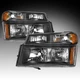 For 2004-2012 Black Housing Amber Corner Chevy Colorado GMC Canyon Headlights For 2004-2012 Black Housing Amber Corner Chevy Colorado GMC Canyon Headlights