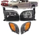 Black Housing Headlights For 2000-2004 Toyota Tundra Regular Cab Access Cab