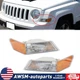 2Pcs Fits For Jeep Patriot 2007-2017 USA Left & Right Corner Lights Turn Signal