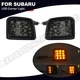 2X Smoked Lens Sequential LED Front Turn Signal Lamp Assy For 2015-17 Subaru WRX