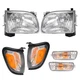 For Toyota Tacoma 2001-2004 03 Headlights Corner Signal Lights Bumper Lamp Set