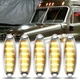 5PCS/set Top Roof Marker Running LED Lights Clear Lens For Freightliner Cascadia