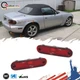 Rear Bumper Side Marker Lights Red Lens Reflector Set For 90-05 Mazda Miata MX-5