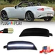 For 2016-2023 Mazda MX-5 Miata Smoke Lens White LED Rear Side Marker Lights 2PCS