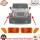 Set Of 4 Front Signal Lamp & Side Marker Lights For 2001-2006 Jeep Wrangler (TJ