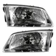 PAIR OF HEADLIGHTS FITS MAZDA 626 LX SEDAN 2001 2002 BY GG2A51030B GG2A51040B