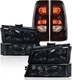 Headlights Assembly + Tail Lights Fit Chevy Silverado 1500 1500 HD 2500 2500 HD 