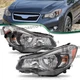 Headlight Assembly For 2012-2015 Subaru Impreza XV Crosstrek Chrome w/Bulbs 