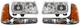 ESCALADE/YUKON 99-00 HEAD LAMP RH AND LH with Bulbs 4-pc Kit Parking Lights