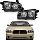 Left & Right Pair Headlights For 2007-2010 Dodge Charger Without Bulbs