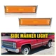 Side Bezel Light Chrome Marker Set 2PCS Fit Suburban Blazer GMC Chevy C/K Pickup