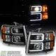 Black 2007-2013 Chevy Silverado OPTIC LED Projector Headlights Left+Right 07-13 Black 2007-2013 Chevy Silverado OPTIC LED Projector Headlights Left+Right 07-13
