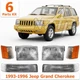 Headlight Assembly w Corner Turn Signal Light Kit For 93-96 Jeep Grand Cherokee
