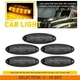 5-50x LED Cab Roof Marker Light Amber Smoke IP67 Fit Freightliner Cascadia 2018+