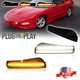 Switchback LED Smoke Front DRL Signal Lights For 93-97 Pontiac Firebird Trans Am