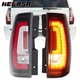 HECASA For 2007-14 Chevy Tahoe Suburban LED Tail Lights Signal Lamp Clear/Black
