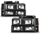 Headlights For 1994-1998 Chevy Silverado C10 C/K 1500 2500 3500 Tahoe Suburban