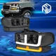 For 99-06 GMC Sierra 1500 2500 3500 Yukon LED DRL Smoked/Clear Headlight Lamps