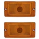 Parking Light Assemblies, Pair Compatible with Ford Bronco 1969-1977 - Amber Len