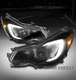 For 12-15 Subaru Impreza Crosstrek LED Projector Headlight Black Left+Right Set