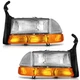 For 1997-2004 Dodge Dakota / 1998-2003 Dodge Durango Headlights Chrome L+R Pair