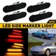 4Pcs LED Front&Rear Side Marker Lights Smoked Lens For Mazda Miata MX-5 1990-05